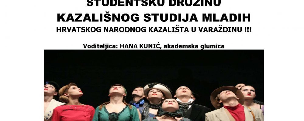 Uključi se u Kazališni studio mladih HNK-a Varaždin