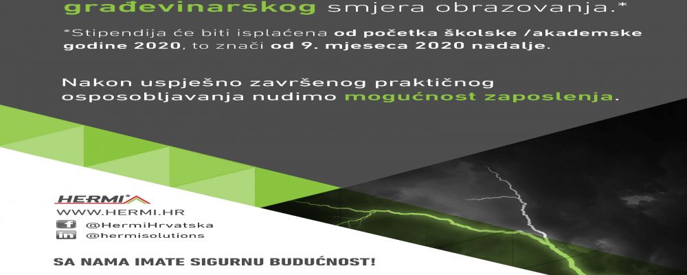 Hermi nudi stipendiju studentima elektrotehničkog, strojarskog i građevinskog smjera